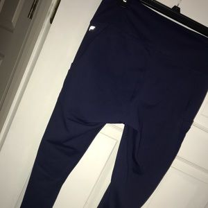 Full Length Navy Blue Mesh Fabletics Leggings